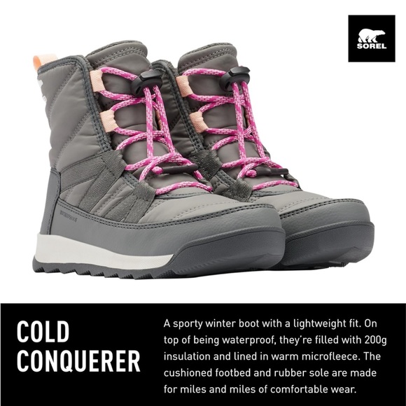 WHITNEY II- SNOW BOOT Waterproof Insulated SOREL boot- girl’s